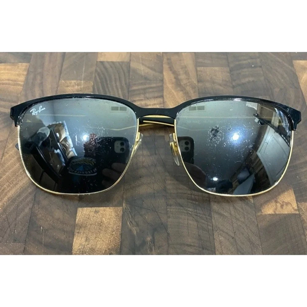 Ray-Ban RB3569 187/88 Polished Black on Gold Sunglasses Frame 59-17-145 *Flaw*